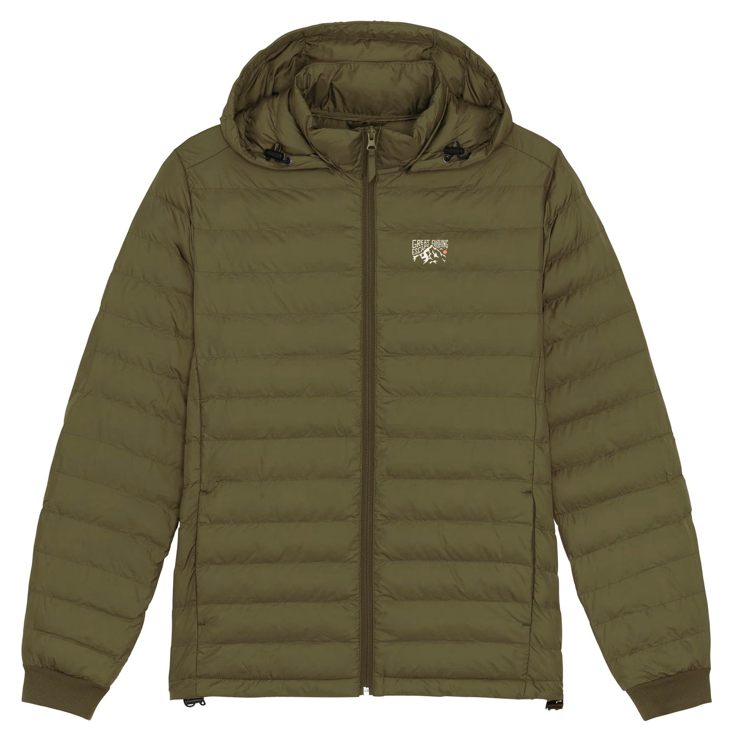 Woman’s Recycled Small Ribbed Padded Khaki Jacket