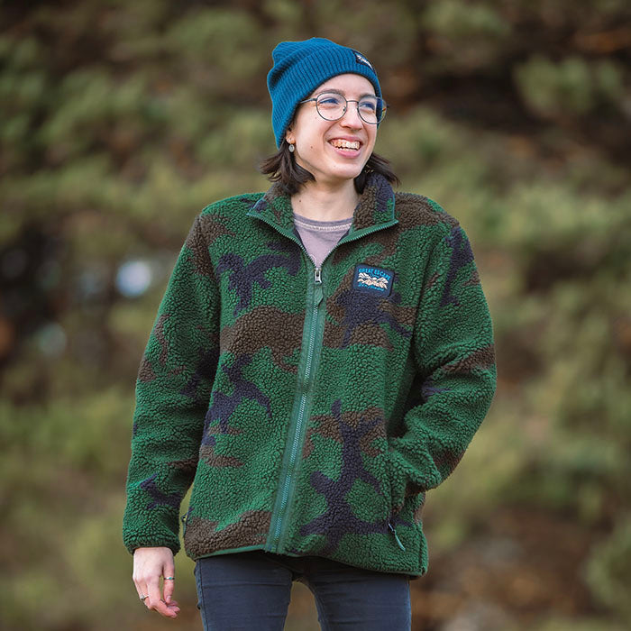 Recycled Lost In Adventure Sherpa Camo Fleece Jacket