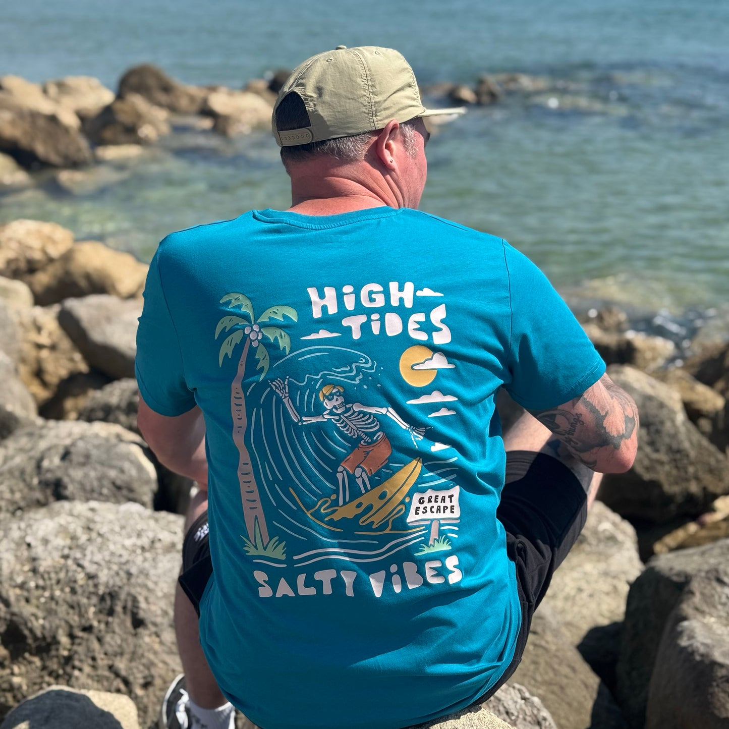 Organic HIGH TIDES SALTY VIBES T-Shirt
