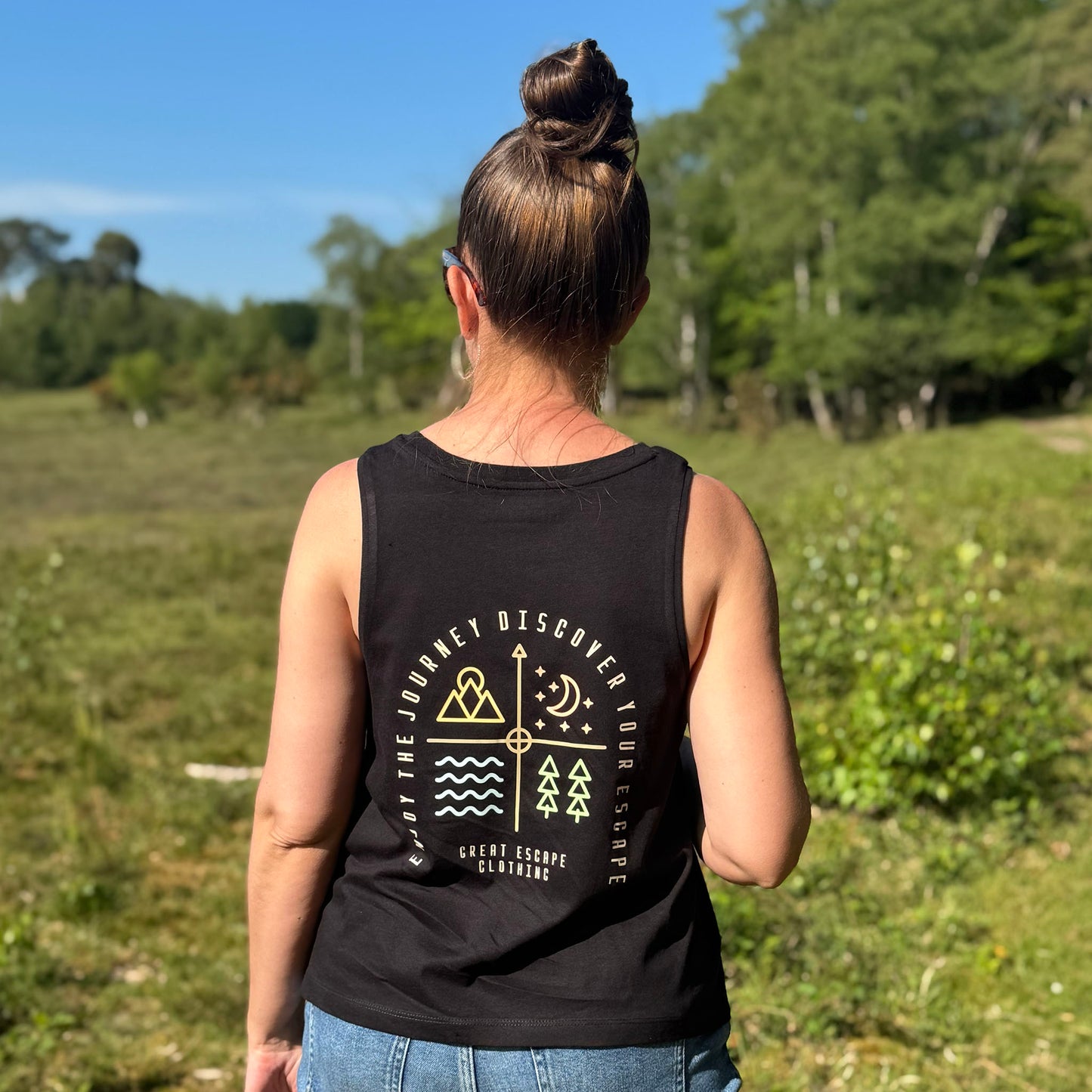 Organic Enjoy The Journey… Discover Your ESCAPE Cropped Vest Top