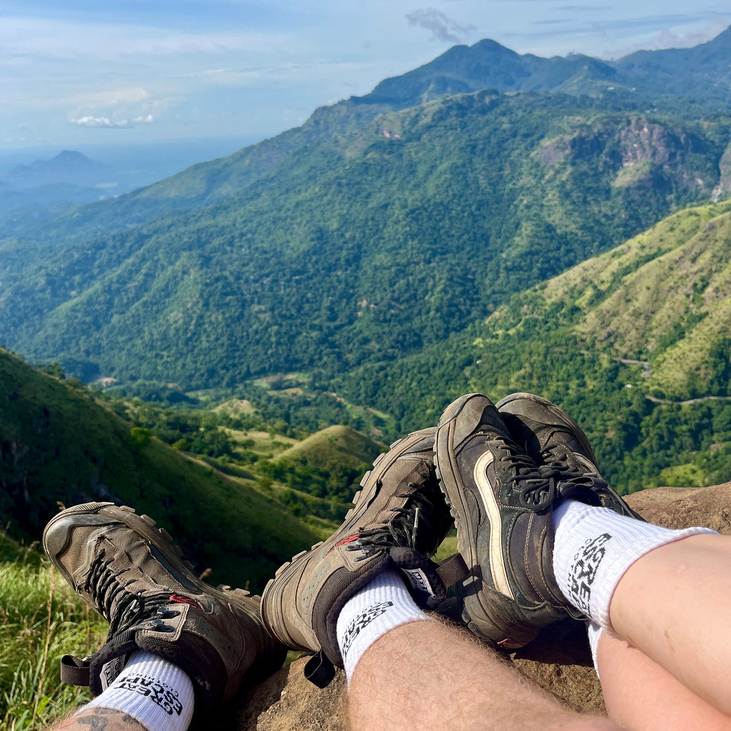 White Enjoy The Journey Socks