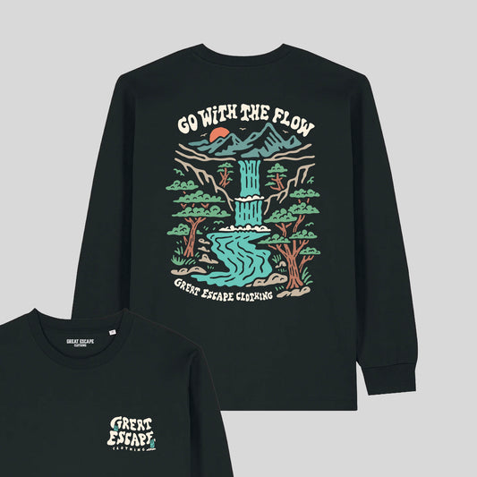 Organic GO WITH THE FLOW Long Sleeve T-Shirt
