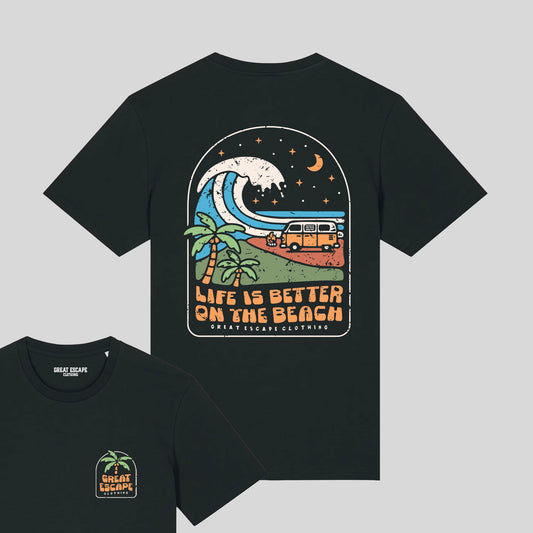 Organic LIFE IS BETTER ON THE BEACH T-Shirt