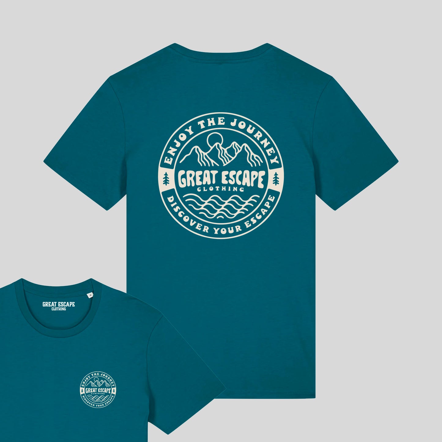 Organic GREAT ESCAPE Slogan T-Shirt