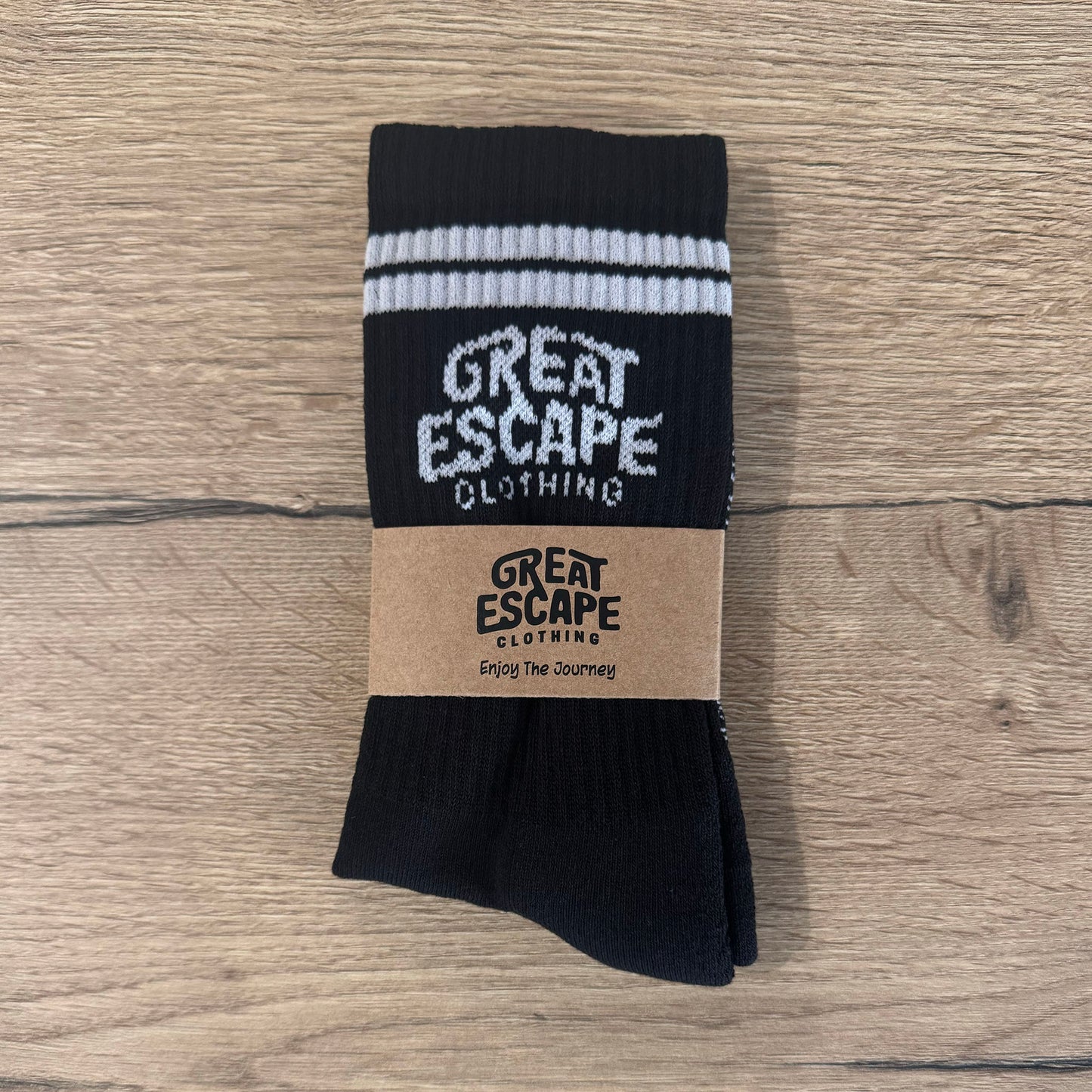 Black Enjoy The Journey Socks