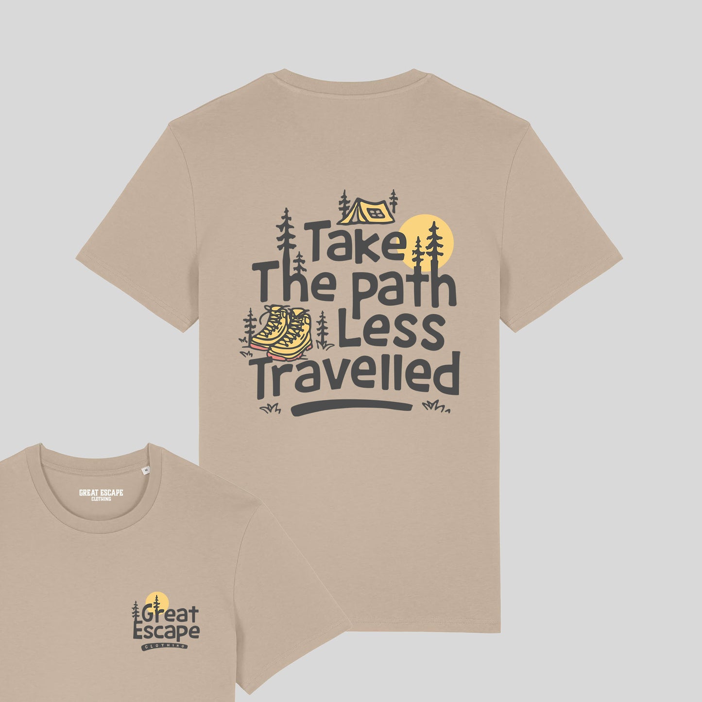 Organic TAKE THE PATH LESS TRAVELLED T-Shirt