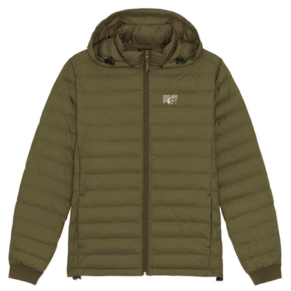 Woman’s Recycled Small Ribbed Padded Khaki Jacket
