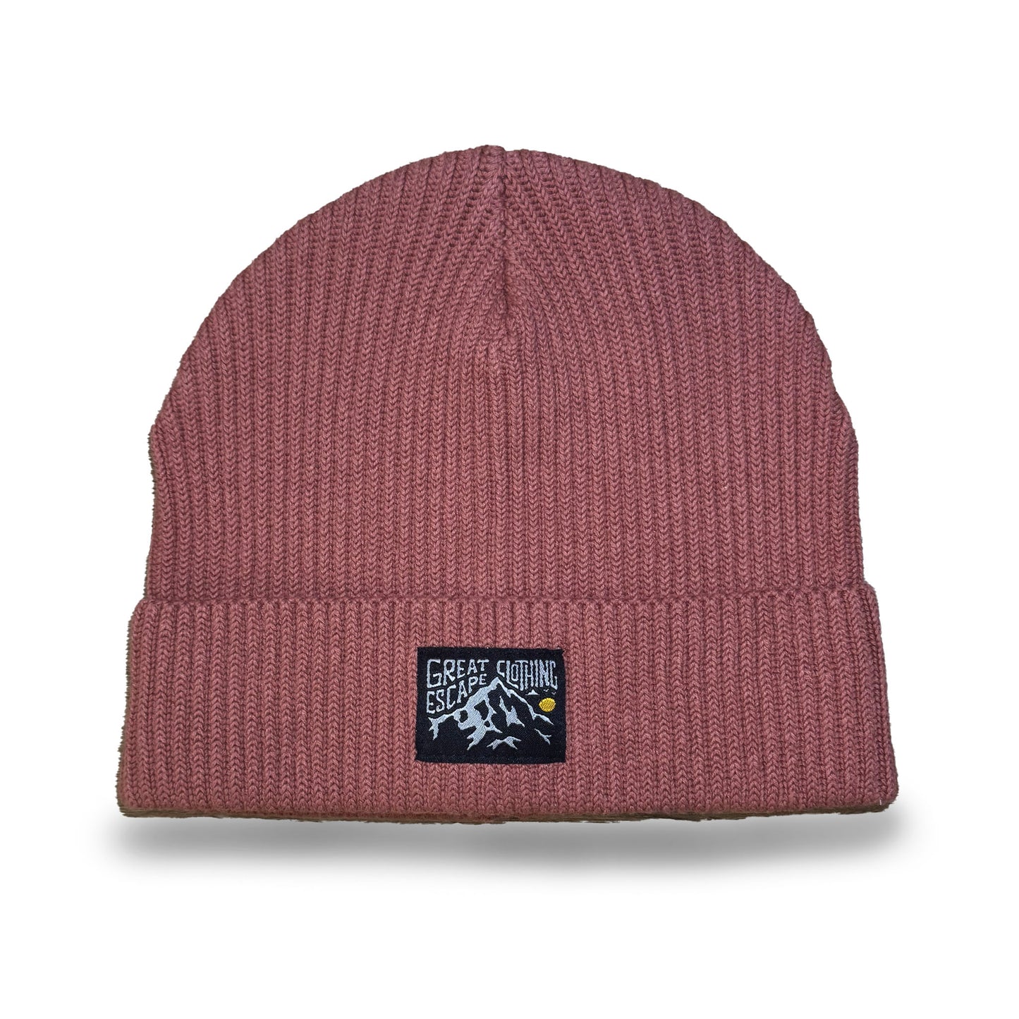Dusty Rose Peaks Fisherman Beanie