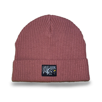 Dusty Rose Peaks Fisherman Beanie