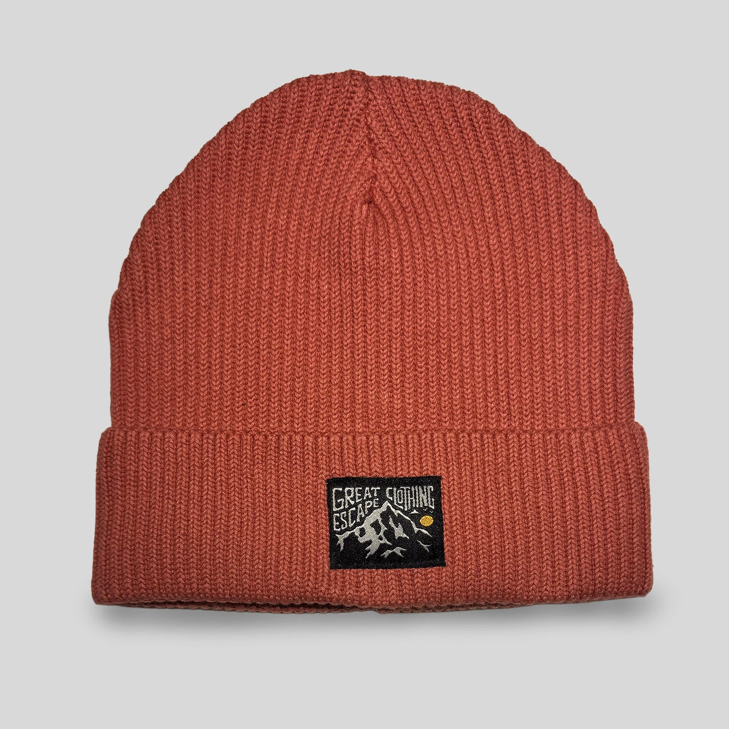Dusty Rose Peaks Fisherman Beanie