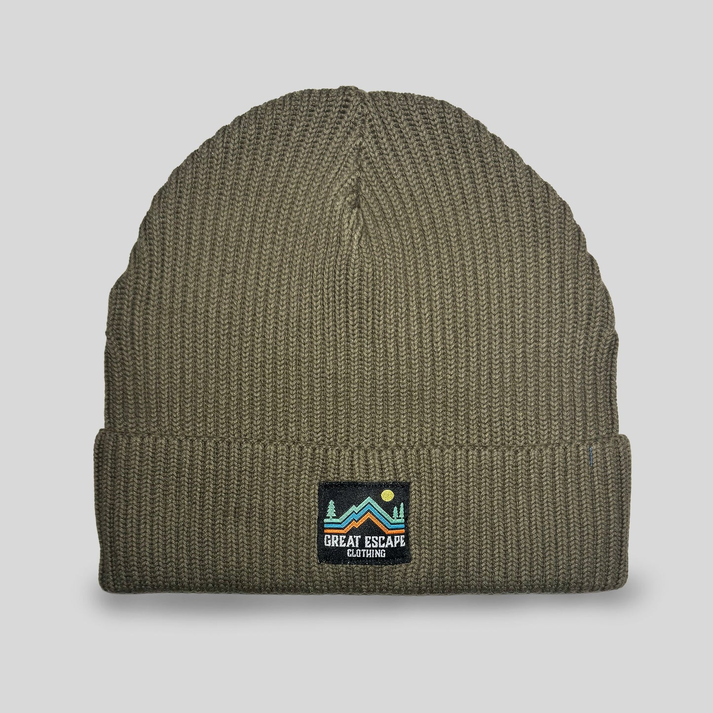 Khaki Logo Fisherman Beanie