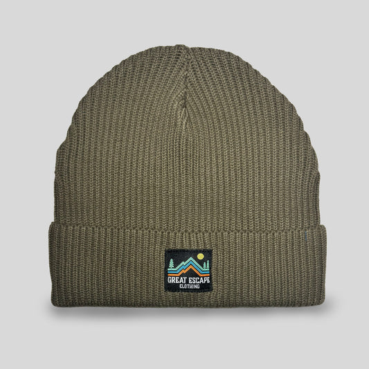 Khaki Logo Fisherman Beanie