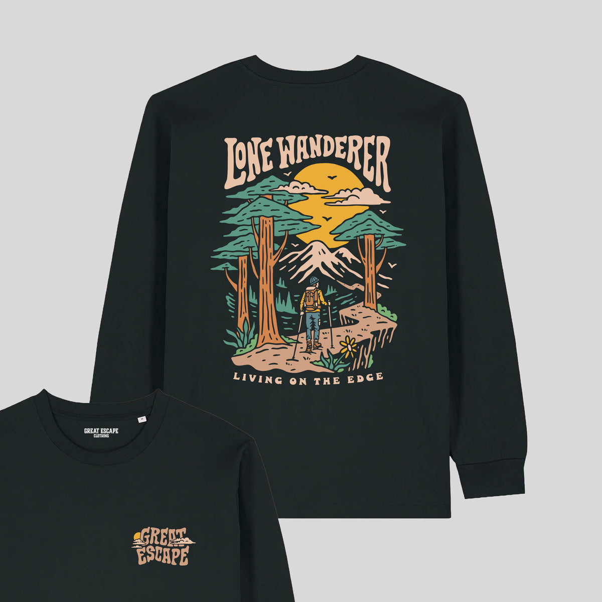 Organic LONE WANDERER Long Sleeve T-Shirt