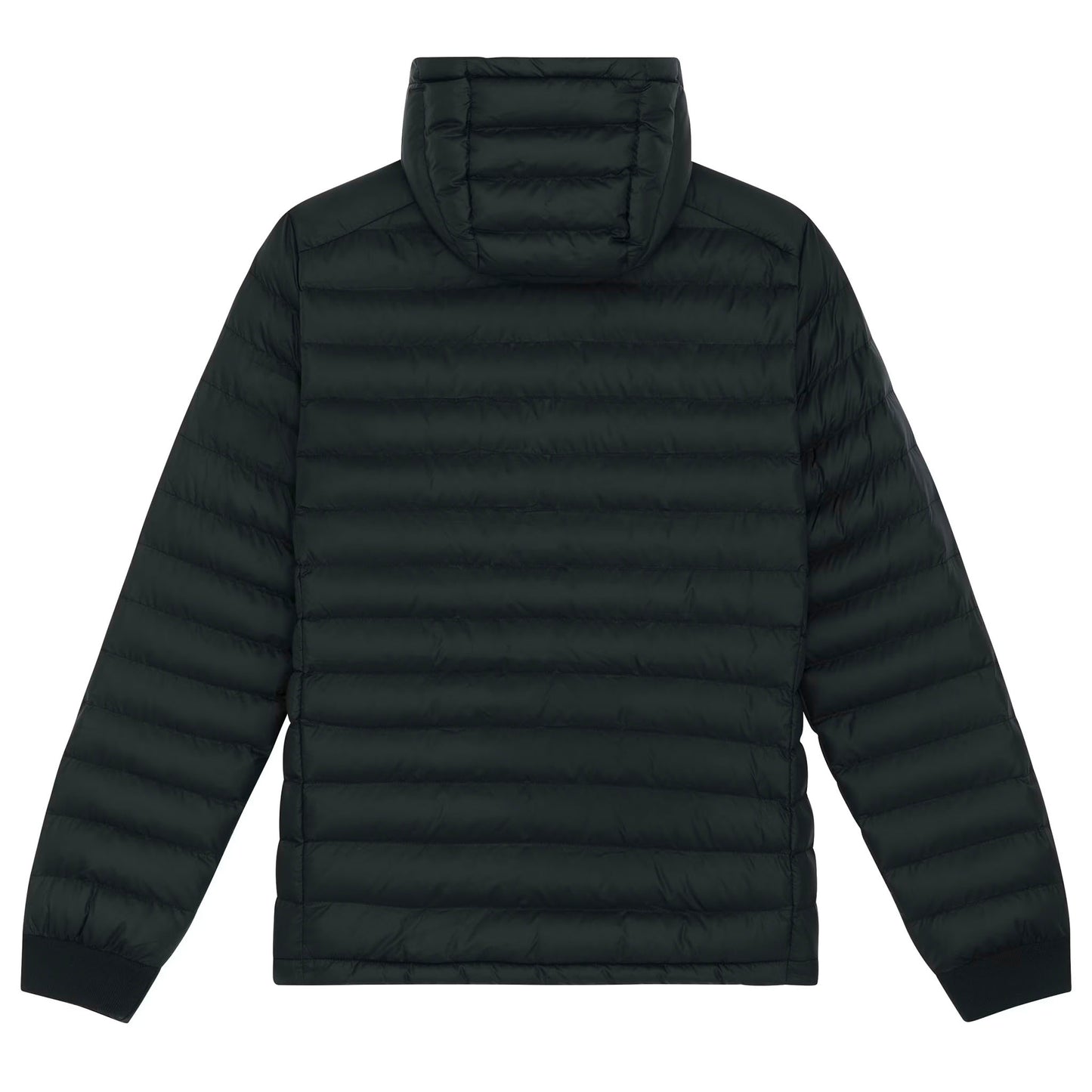 Mens Recycled Small Ribbed Padded Black Jacket
