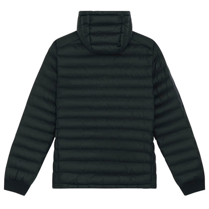 Mens Recycled Small Ribbed Padded Black Jacket