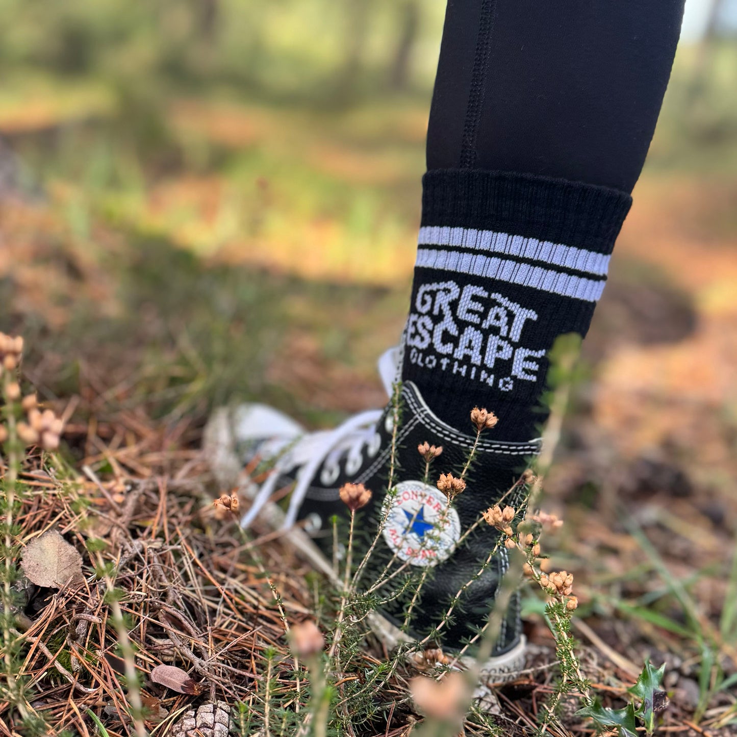 Black Enjoy The Journey Socks