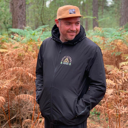 Recycled Enjoy The Journey, Discover Your ESCAPE Black Waterproof Windbreaker Jacket