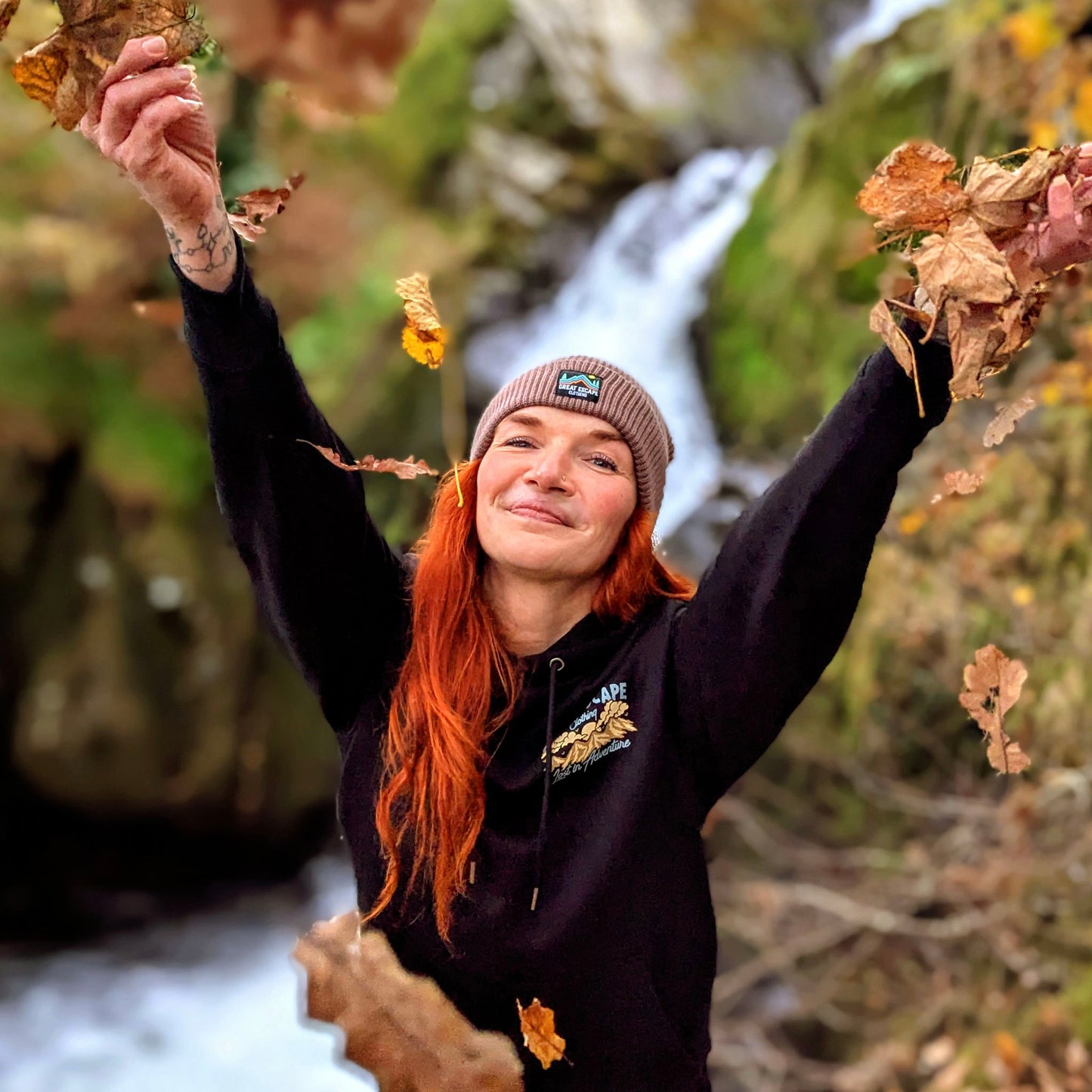 Organic Lost In Adventure Black Hoodie