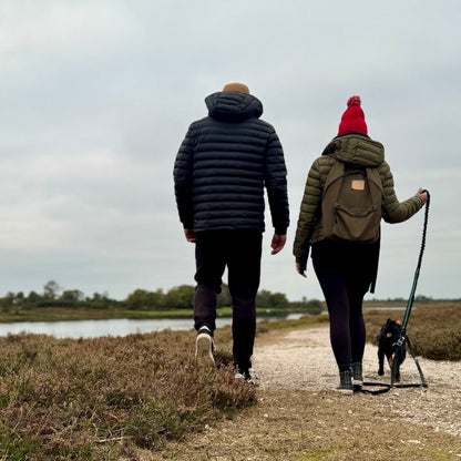 Mens Recycled Small Ribbed Padded Black Jacket
