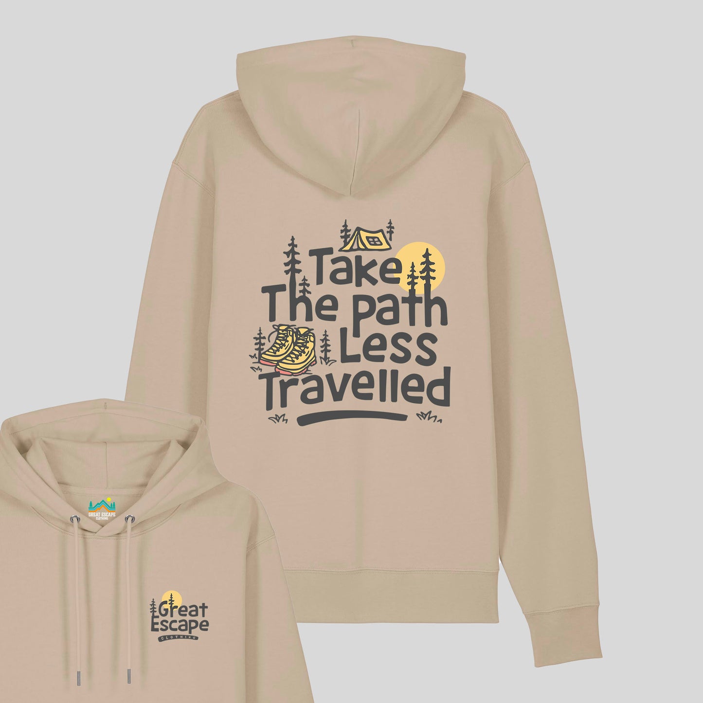 Organic TAKE THE PATH LESS TRAVELLED Hoodie