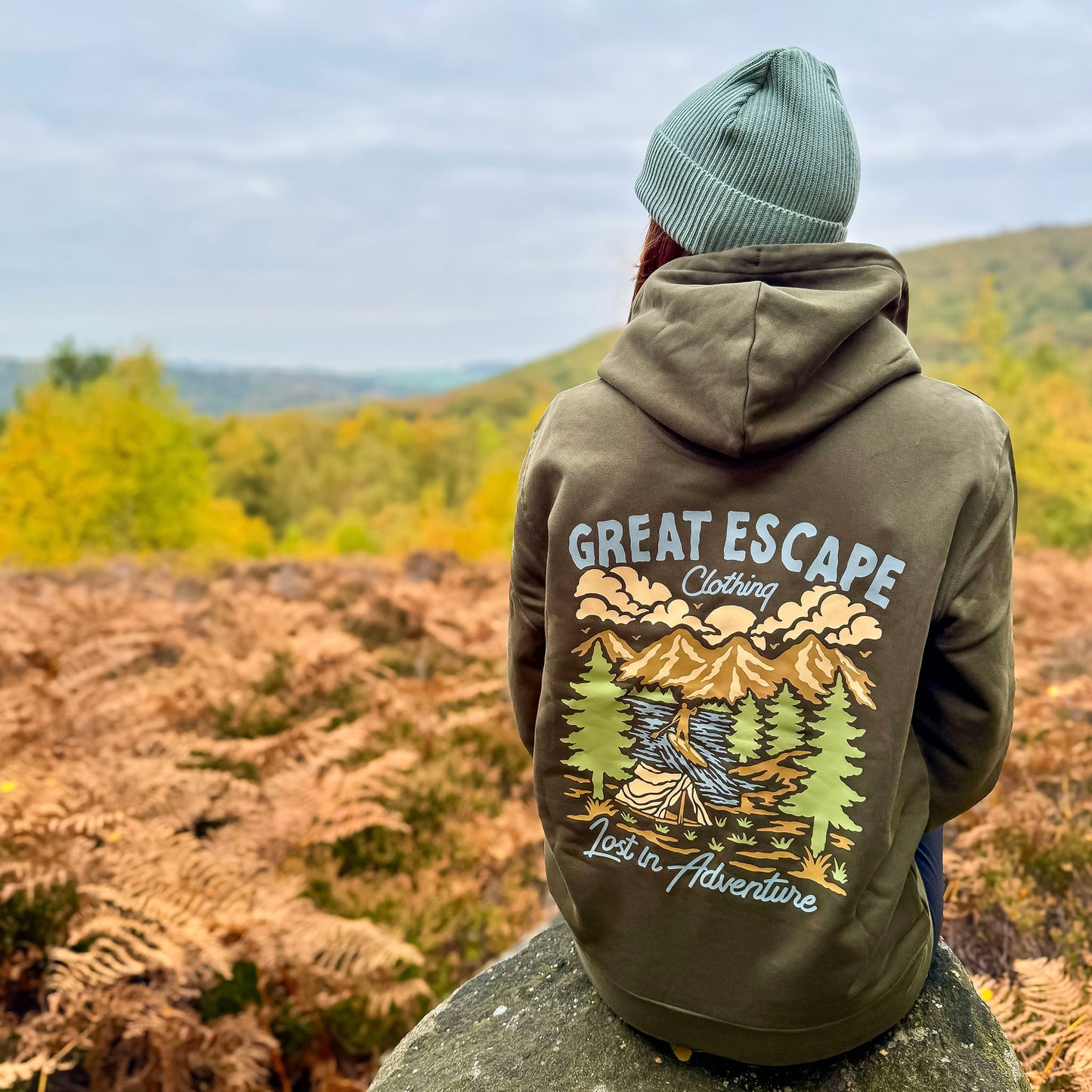 Organic Lost In Adventure Khaki Hoodie