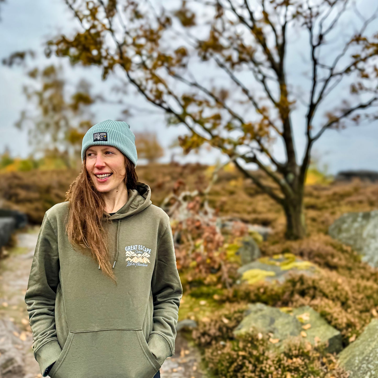 Organic Lost In Adventure Khaki Hoodie
