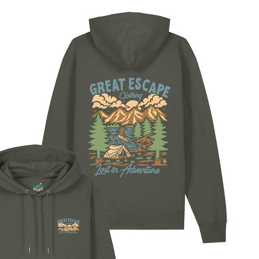 Organic Lost In Adventure Khaki Hoodie