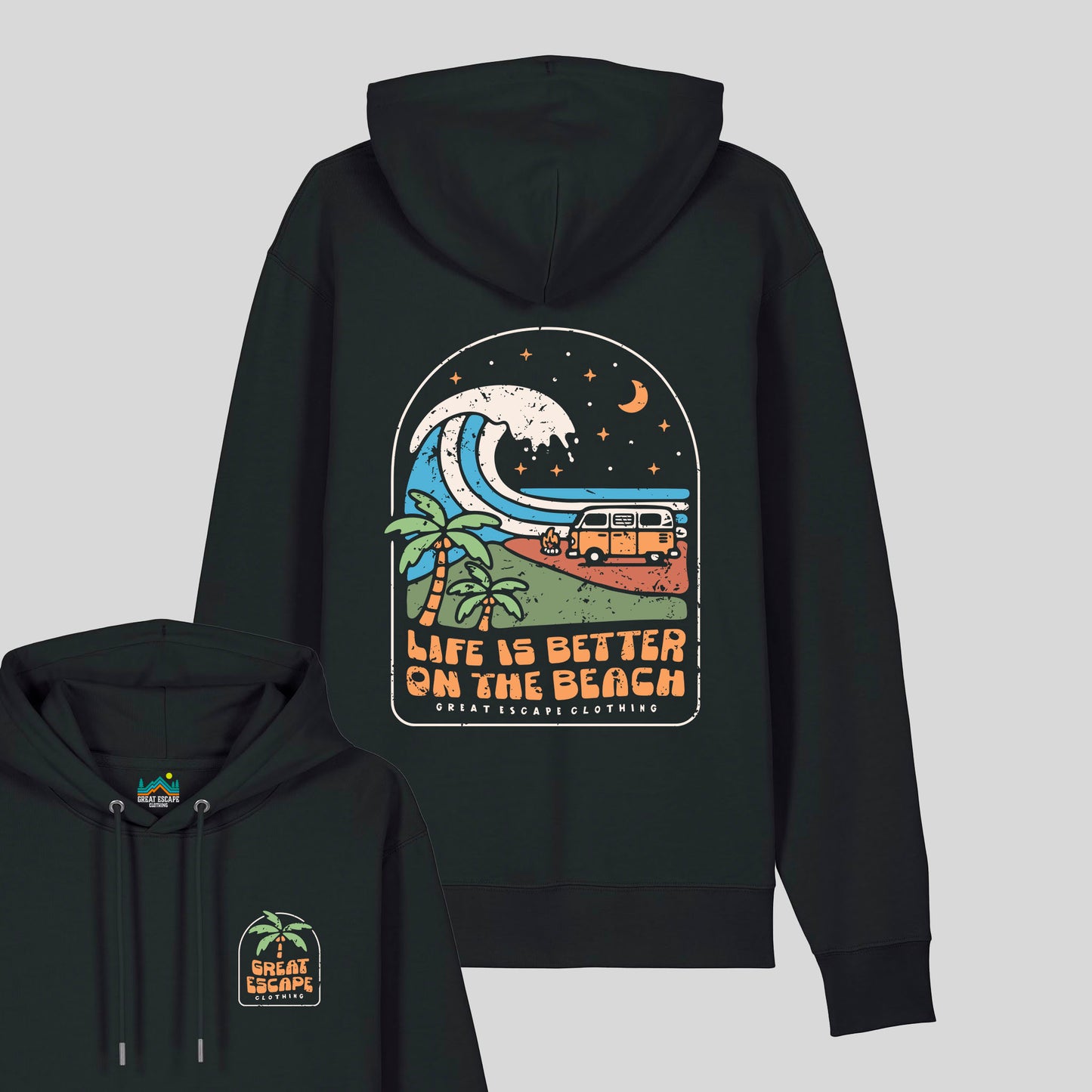 Organic LIFE IS BETTER ON THE BEACH Hoodie