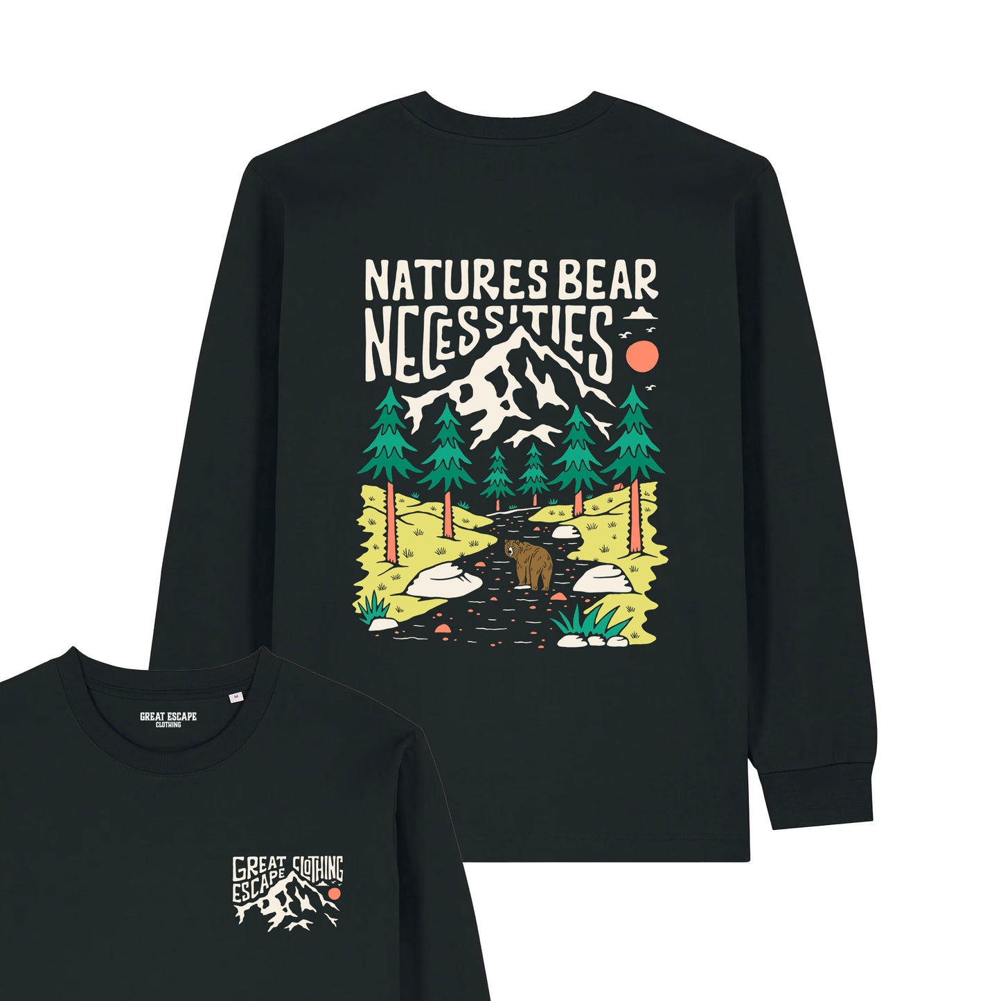 Organic Natures Bear Necessities Long Sleeve T-Shirt