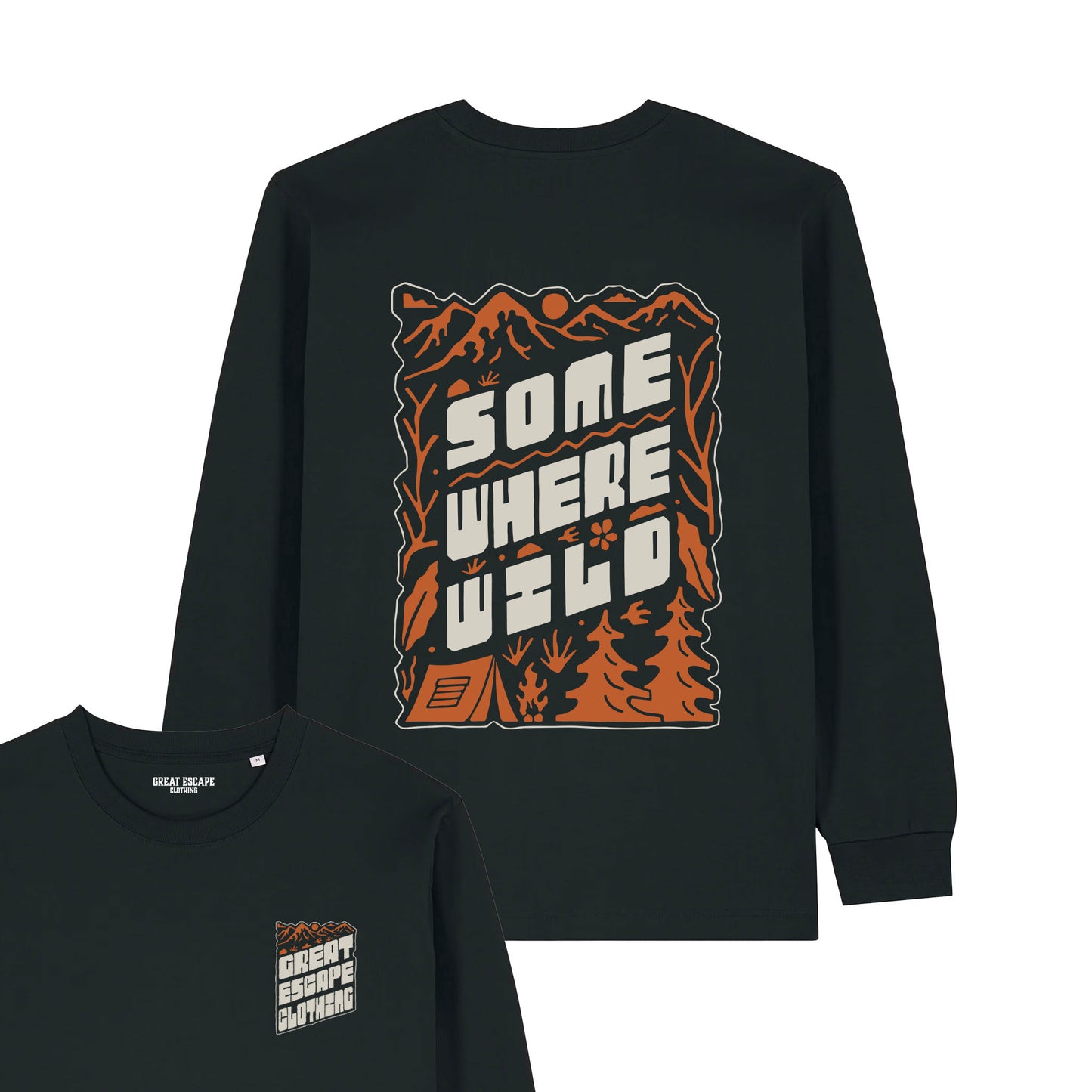 Organic Some Where Wild Long Sleeve T-Shirt