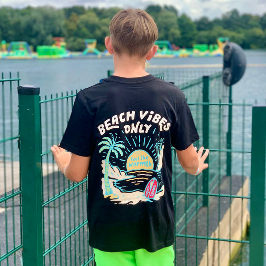 Black Organic Beach Vibes Only T-Shirt