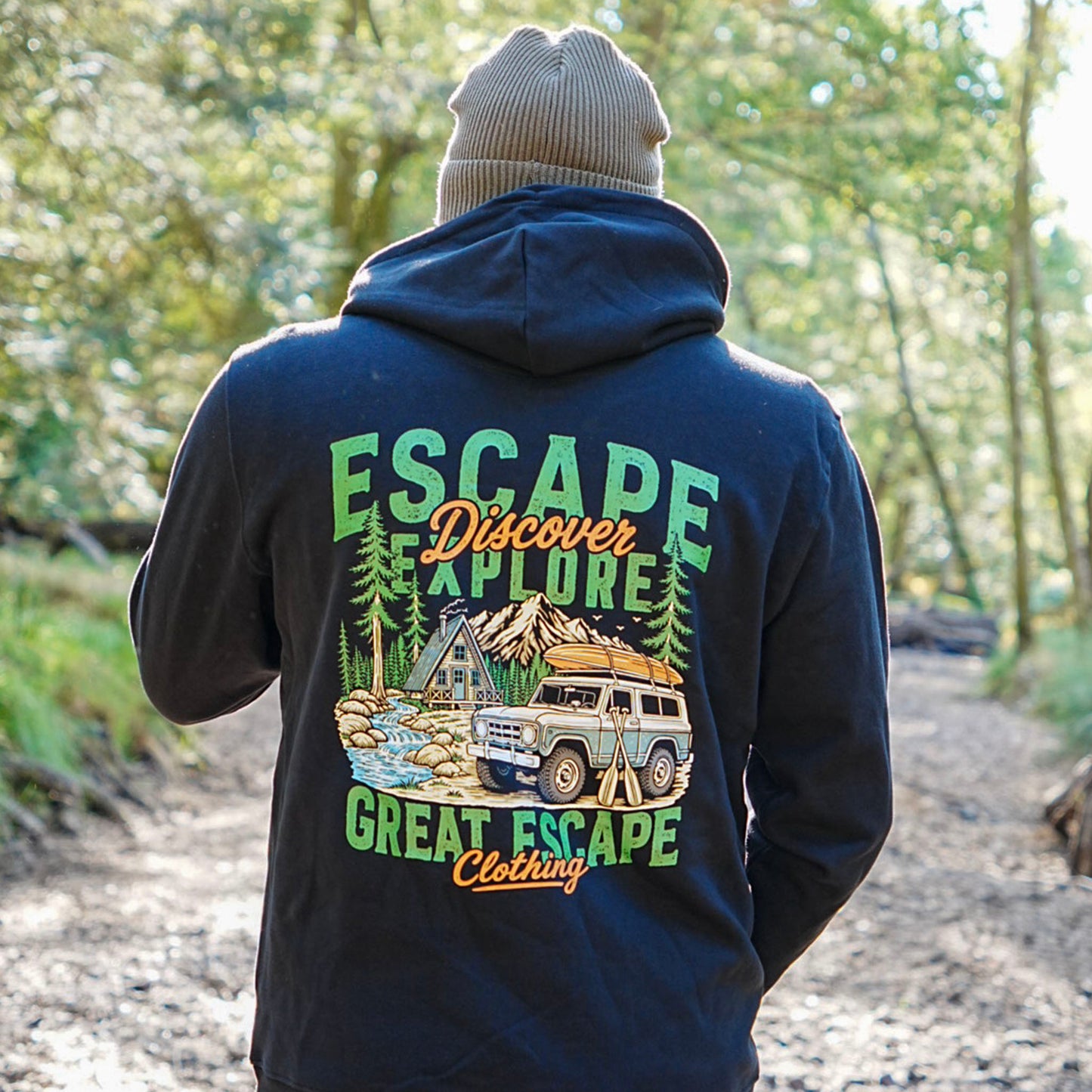 Organic ESCAPE DISCOVER EXPLORE Hoodie