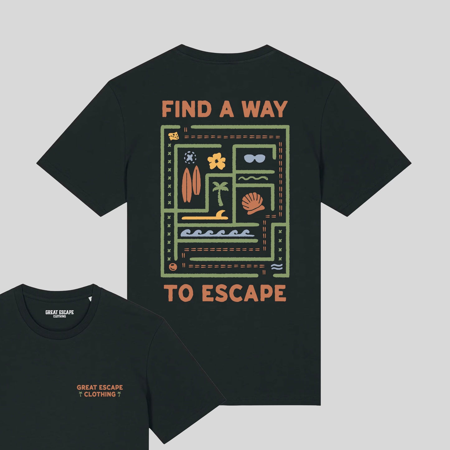 Organic FIND A WAY TO ESCAPE T-Shirt