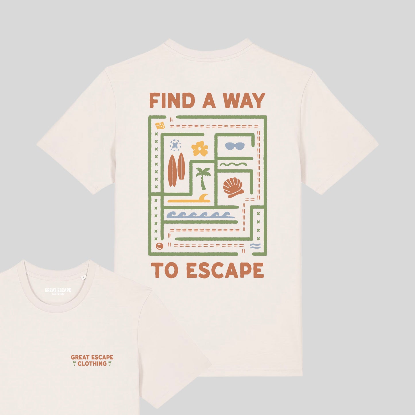 Organic FIND A WAY TO ESCAPE T-Shirt