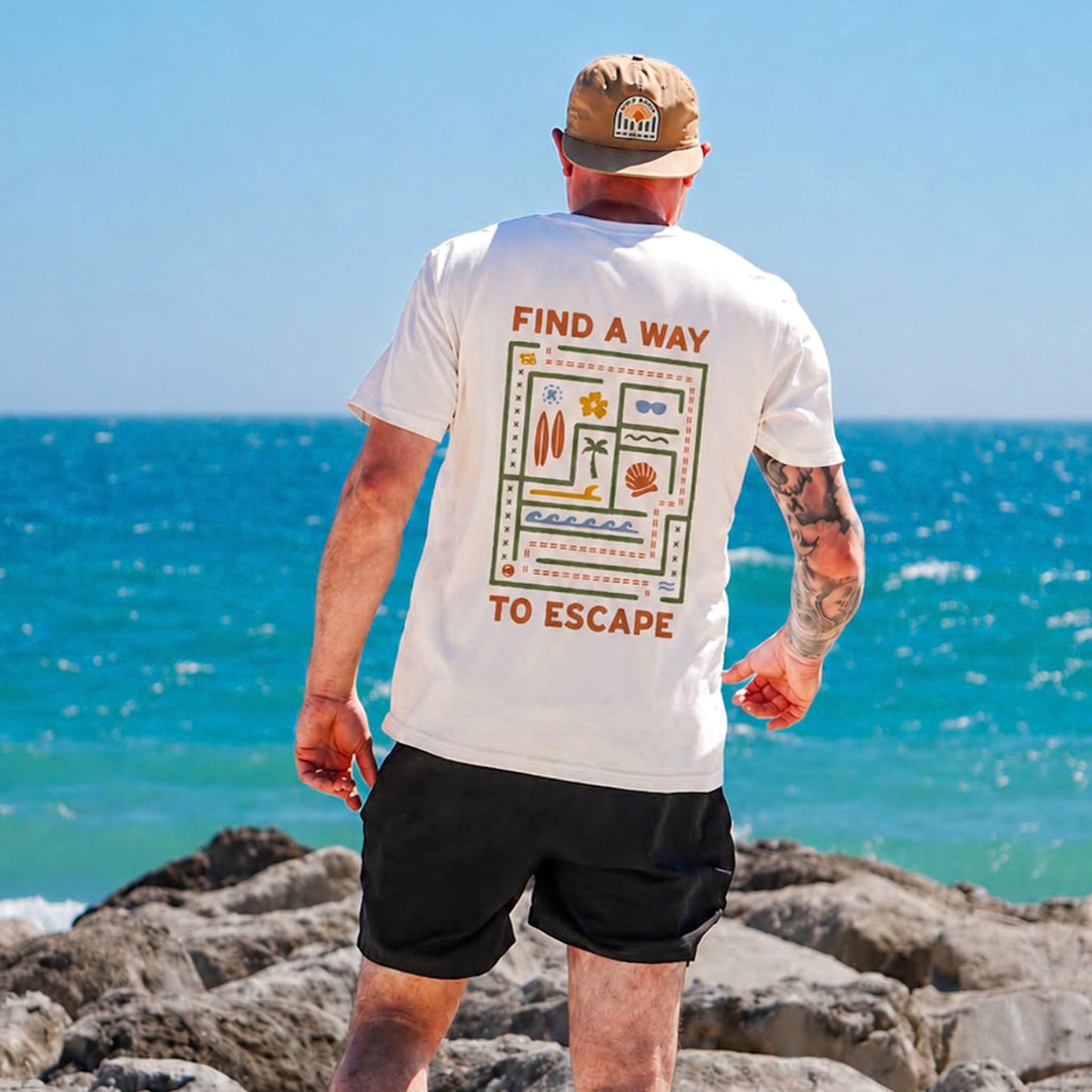 Organic FIND A WAY TO ESCAPE T-Shirt