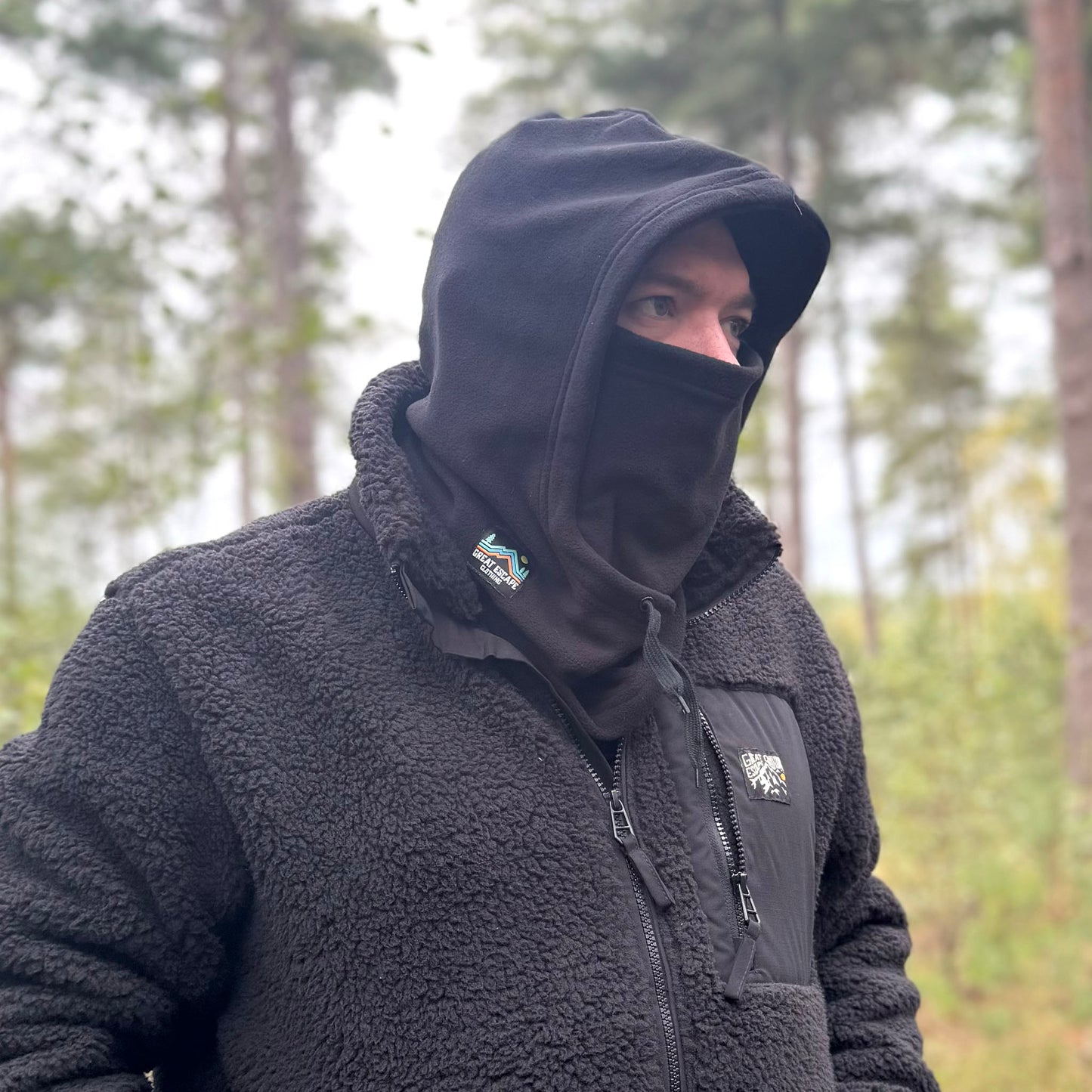 Black Fleece Logo Hood