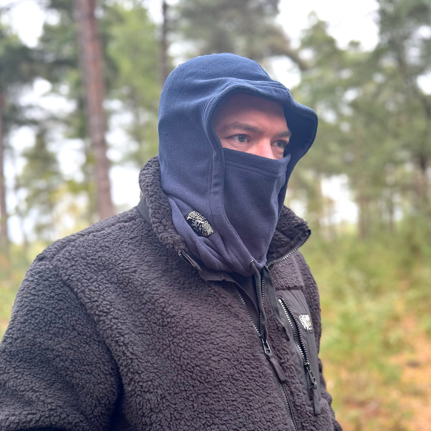 Navy Fleece Peaks Hood