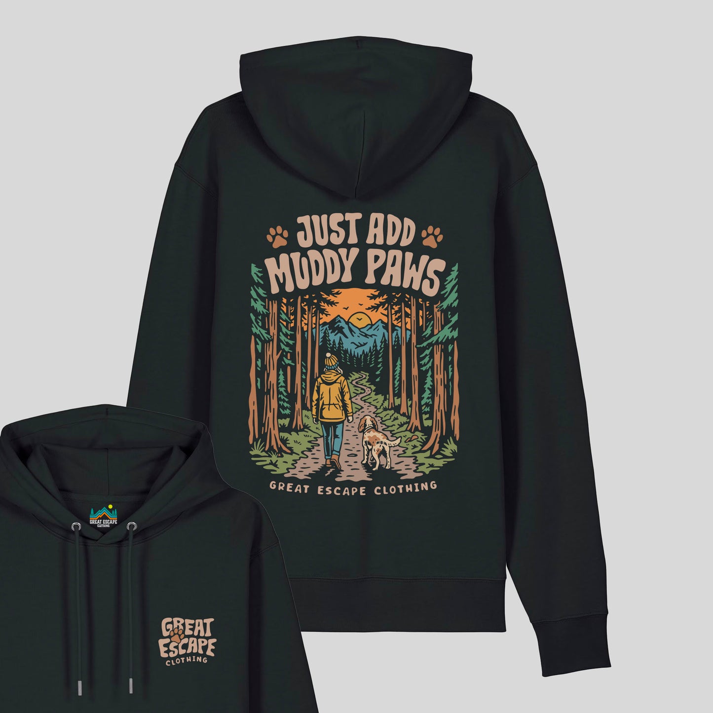 Organic JUST ADD MUDDY PAWS Hoodie