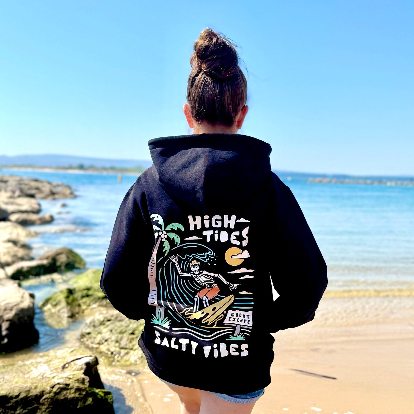 Organic HIGH TIDES SALTY VIBES Hoodie