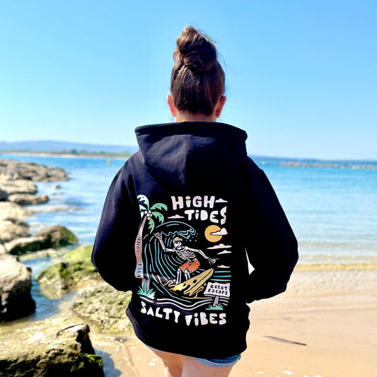 Organic HIGH TIDES SALTY VIBES Hoodie