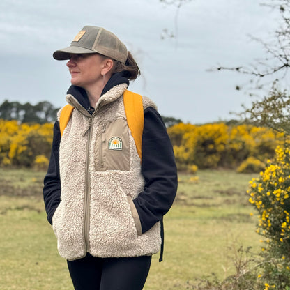 Recycled ENJOY THE JOURNEY Sherpa Fleece Gilet