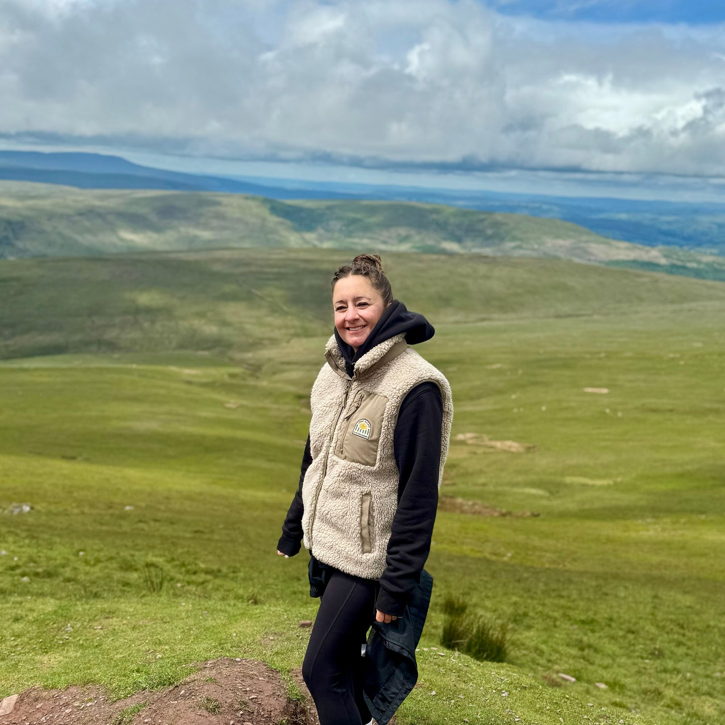 Recycled ENJOY THE JOURNEY Sherpa Fleece Gilet